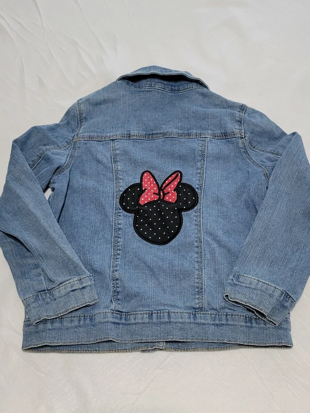 CARTER'S Sz 7/7A Girls Minnie Mouse Lightweight Denim Jacket Disney